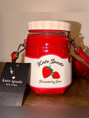 NWT kate spade Red, White & Pink Strawberry Jam Crossbody Bag